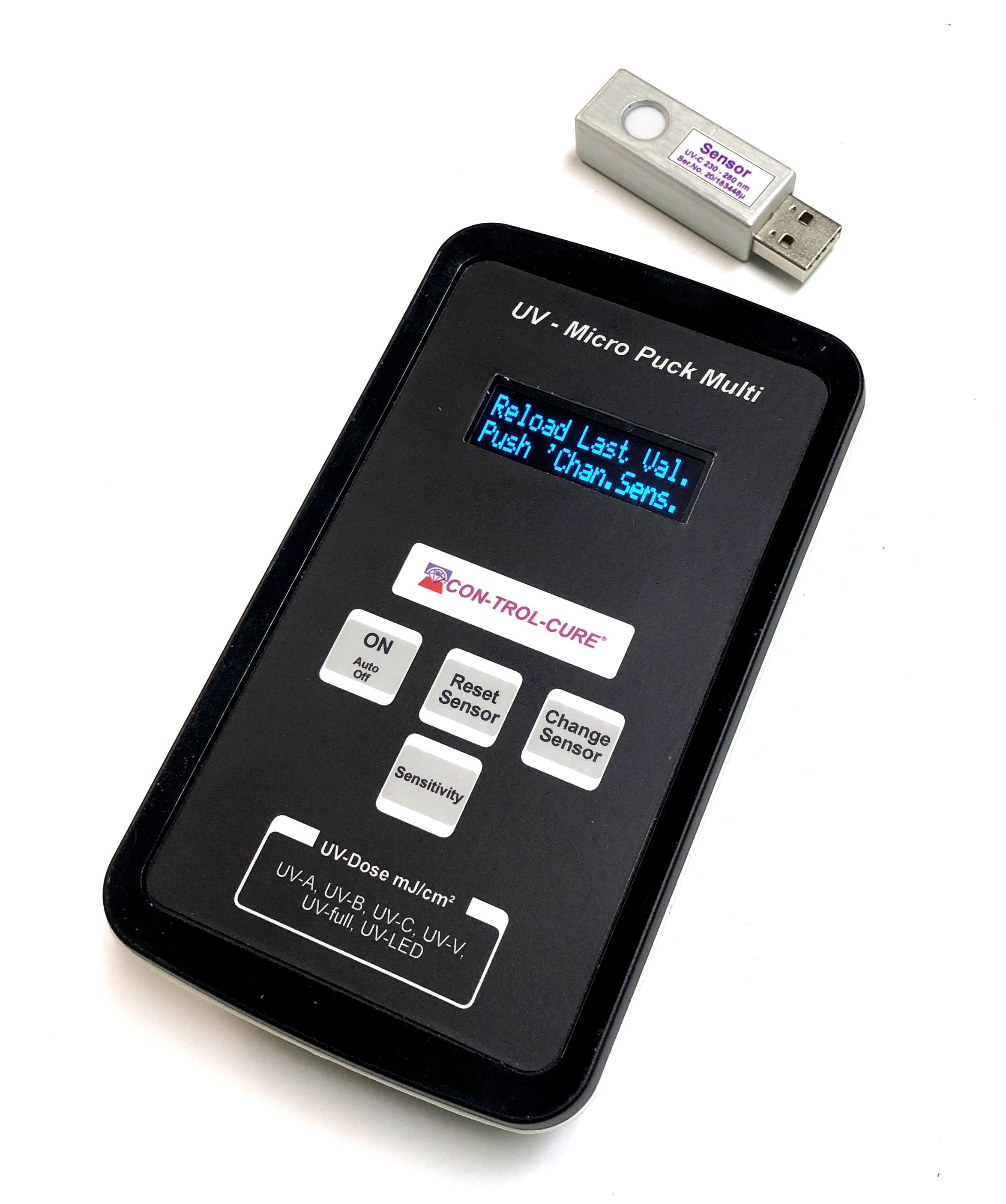 UVC Measurement meter with compact sensor